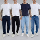 Calça Jeans Masculina Perna Reta - Kit 4 Peças