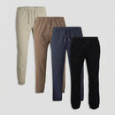Kit 4 Calças Jogger Masculina Casual em Sarja Premium